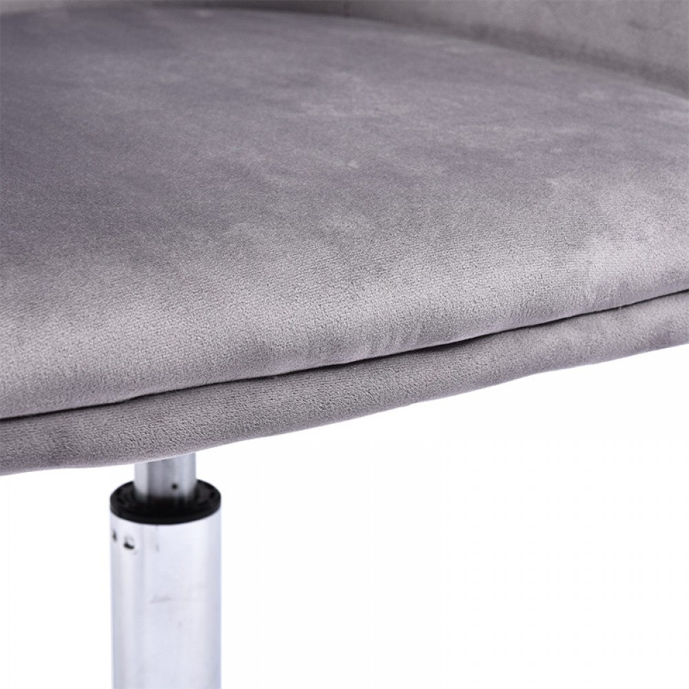 Πολυθρόνα γραφείου εργασίας "XAVER" σε χρώμα βελούδο γκρι 55x54x80/94