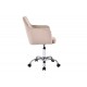 Πολυθρόνα γραφείου εργασίας "XEVER" σε χρώμα βελούδο ροζ 55x54x80/94