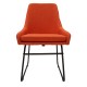 Καρέκλα τραπεζαρίας "ELGAR" από ύφασμα σε χρώμα πορτοκαλί-μαύρο πόδι 51x58x93