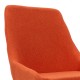 Καρέκλα τραπεζαρίας "ELGAR" από ύφασμα σε χρώμα πορτοκαλί-μαύρο πόδι 51x58x93