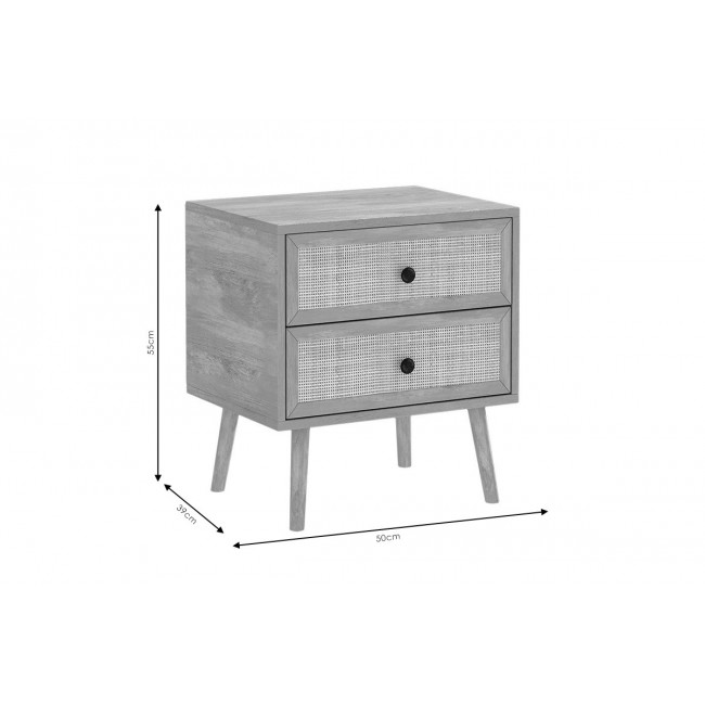 Κομοδίνο "OSLO" σε χρώμα sonoma 50x39x55