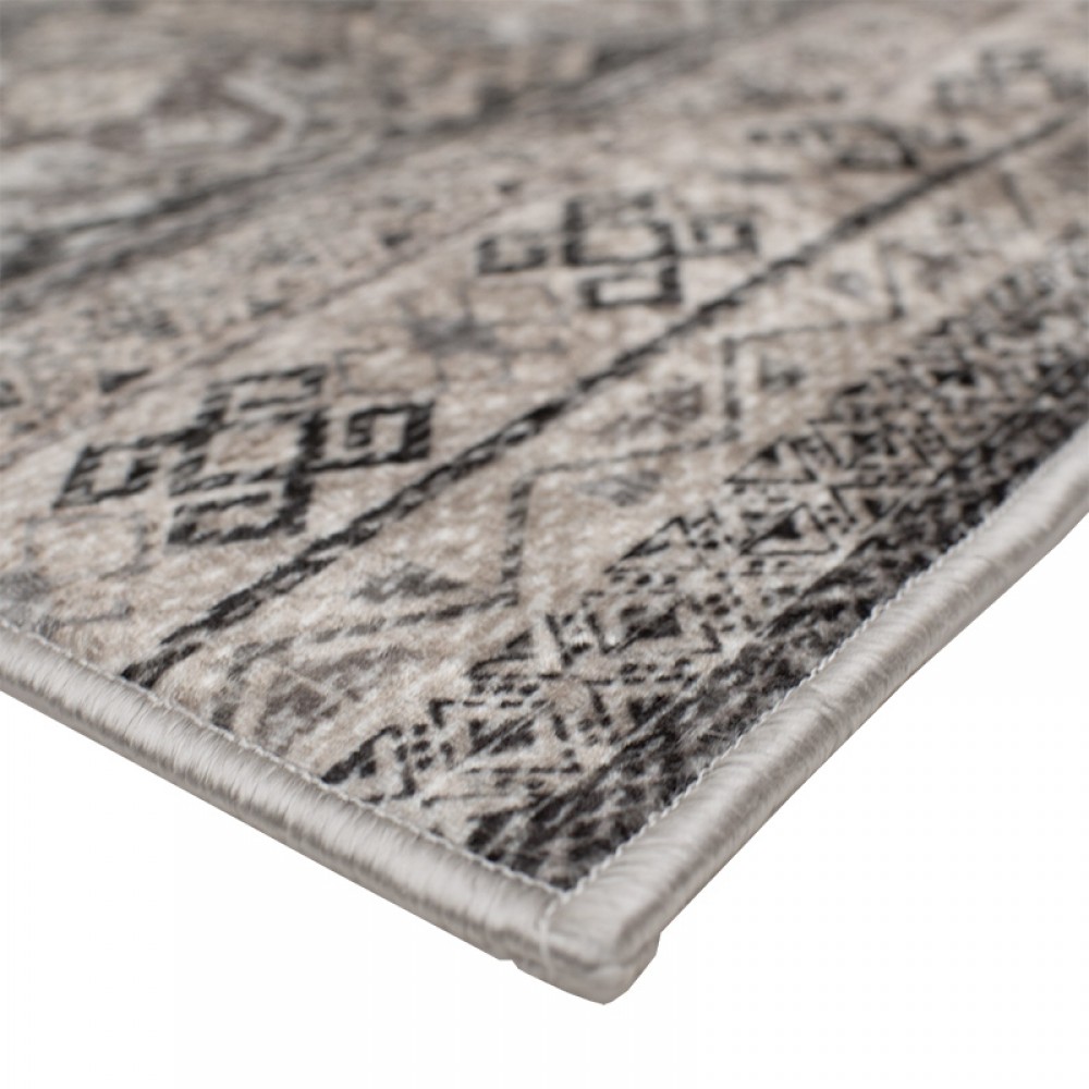 Χαλί από πολυεστέρα σε γκρι χρώμα 80x150