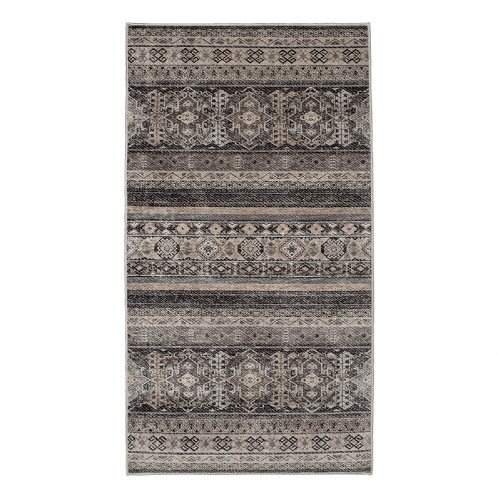 Χαλί από πολυεστέρα σε γκρι χρώμα 80x150