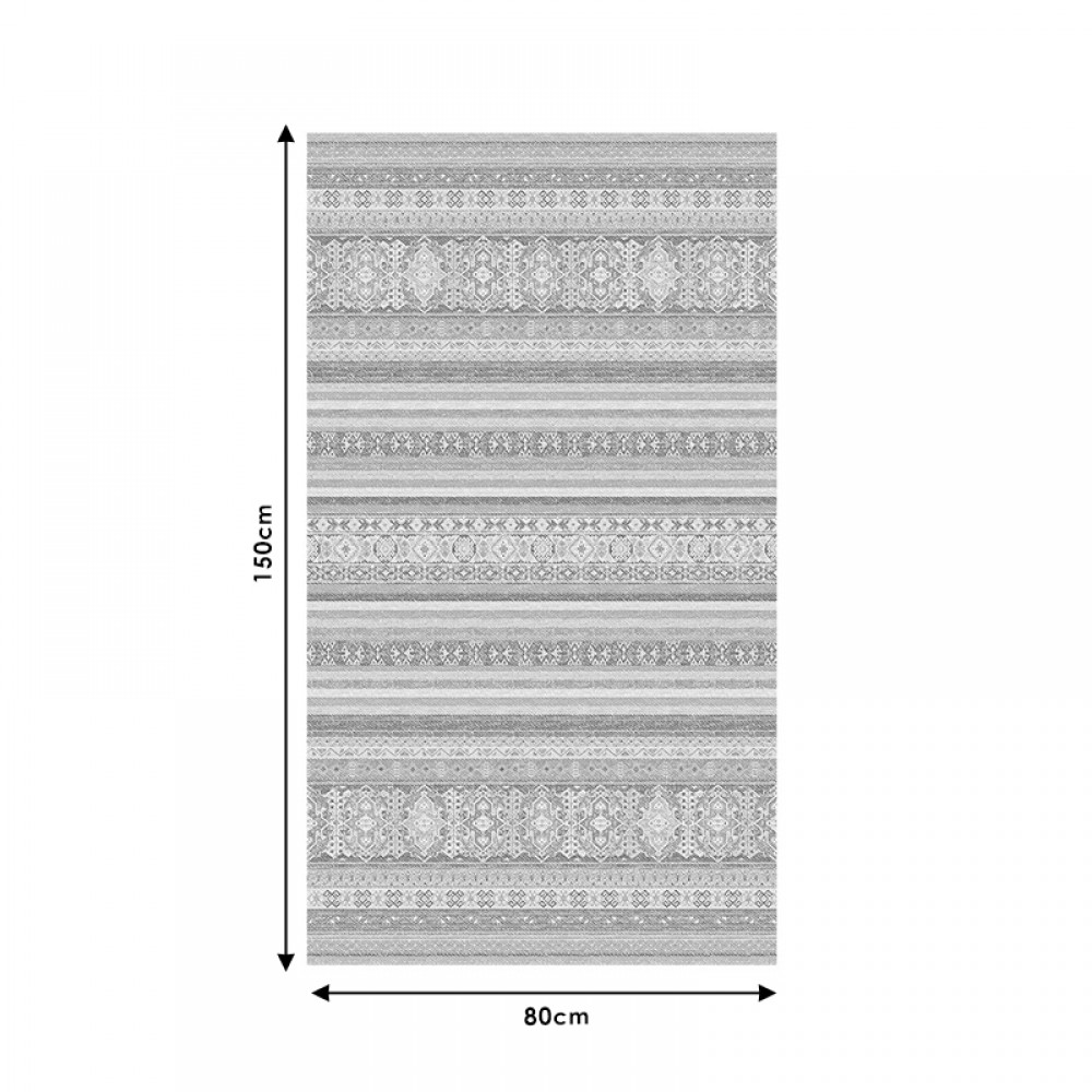 Χαλί από πολυεστέρα σε γκρι χρώμα 80x150