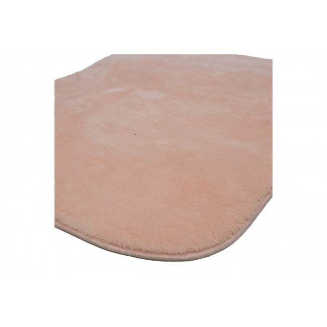 Πατάκια μπάνιου "PWC-0055" 2τμχ από ύφασμα σε ροζ χρώμα 90x60