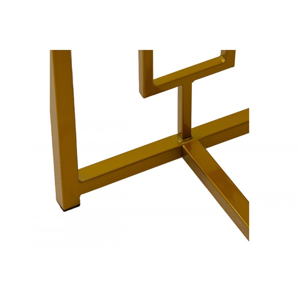 Κονσόλα "ECCENTO" από μέταλλο/γυαλί σε χρυσό χρώμα 120x40x71.5