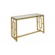 Κονσόλα "ECCENTO" από μέταλλο/γυαλί σε χρυσό χρώμα 120x40x71.5