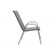 Πολυθρόνα κήπου "CALAN" από μέταλλο/textilene σε γκρι/ανθρακί χρώμα 55x75x95