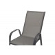 Πολυθρόνα κήπου "CALAN" από μέταλλο/textilene σε γκρι/ανθρακί χρώμα 55x75x95