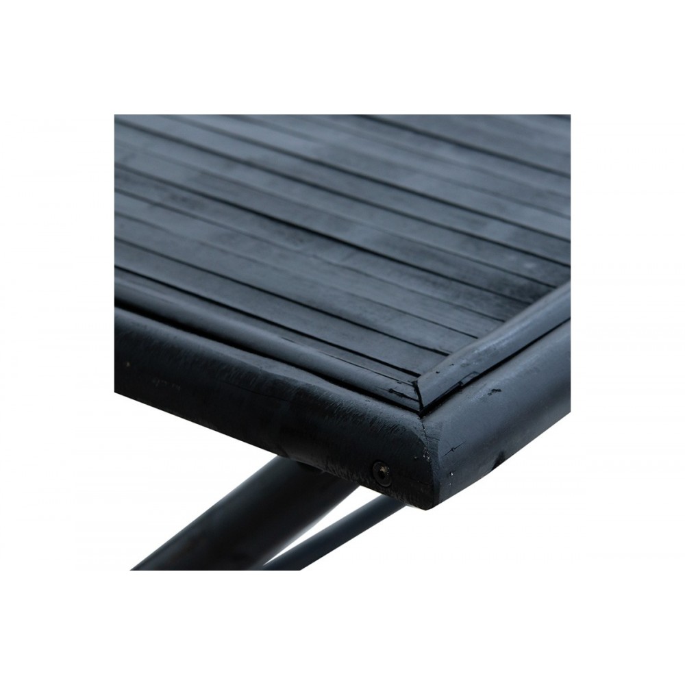 Τραπέζι "BADOU" πτυσσόμενο από μπαμπού σε μαύρο χρώμα 150x80x77