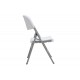 Καρέκλα πτυσσόμενη "ZORA" από πολυαιθυλένιο/μέταλλο σε λευκό/γκρι χρώμα 46x56x87