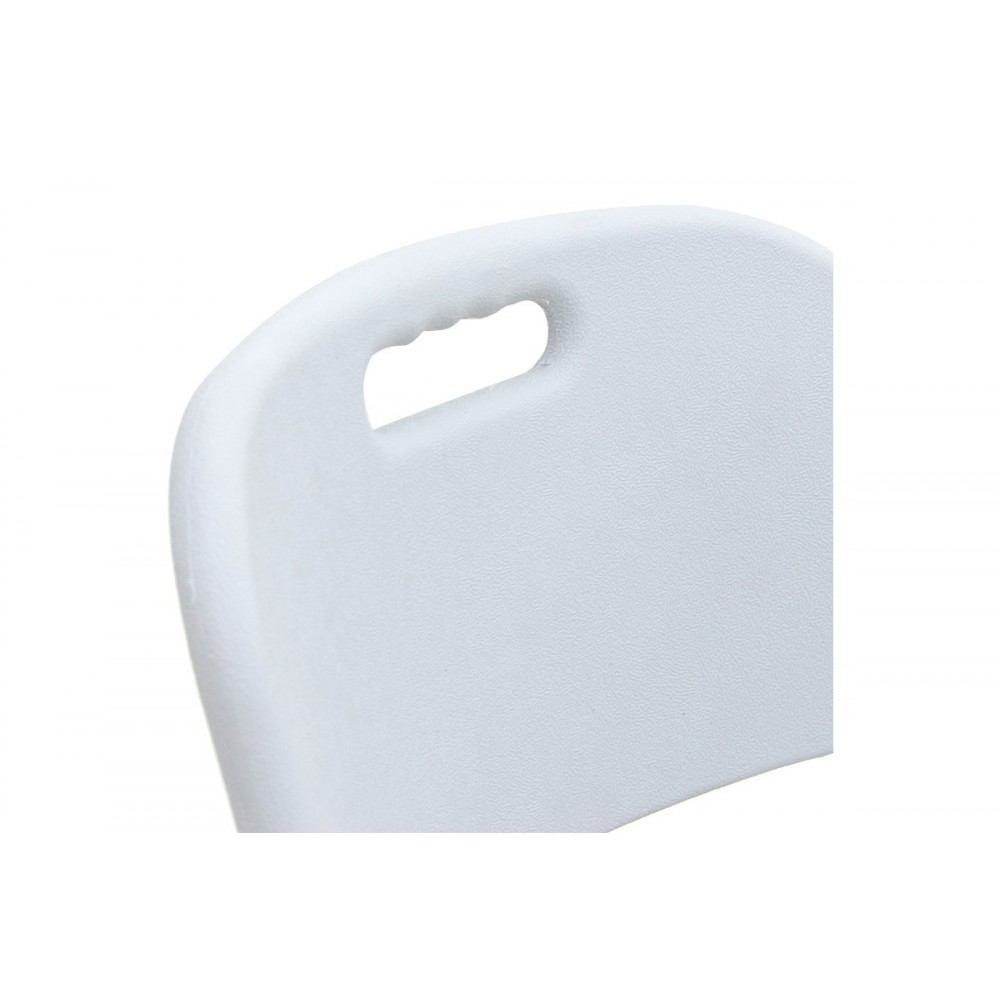 Καρέκλα πτυσσόμενη "ZORA" από πολυαιθυλένιο/μέταλλο σε λευκό/γκρι χρώμα 46x56x87