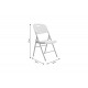 Καρέκλα πτυσσόμενη "ZORA" από πολυαιθυλένιο/μέταλλο σε λευκό/γκρι χρώμα 46x56x87
