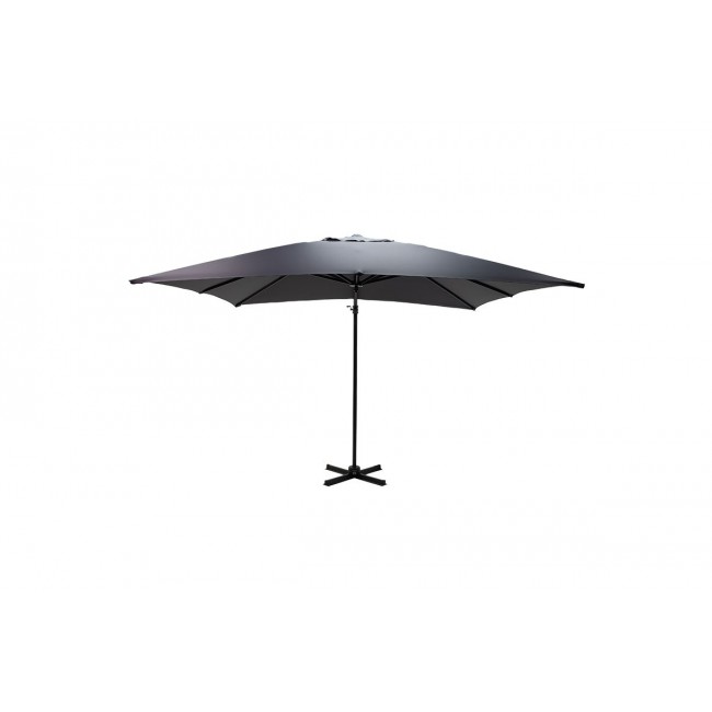 Ομπρέλα κρεμαστή "RAFFAELLA" από αλουμίνιο/πολυεστέρα σε ανθρακί χρώμα Φ300x274