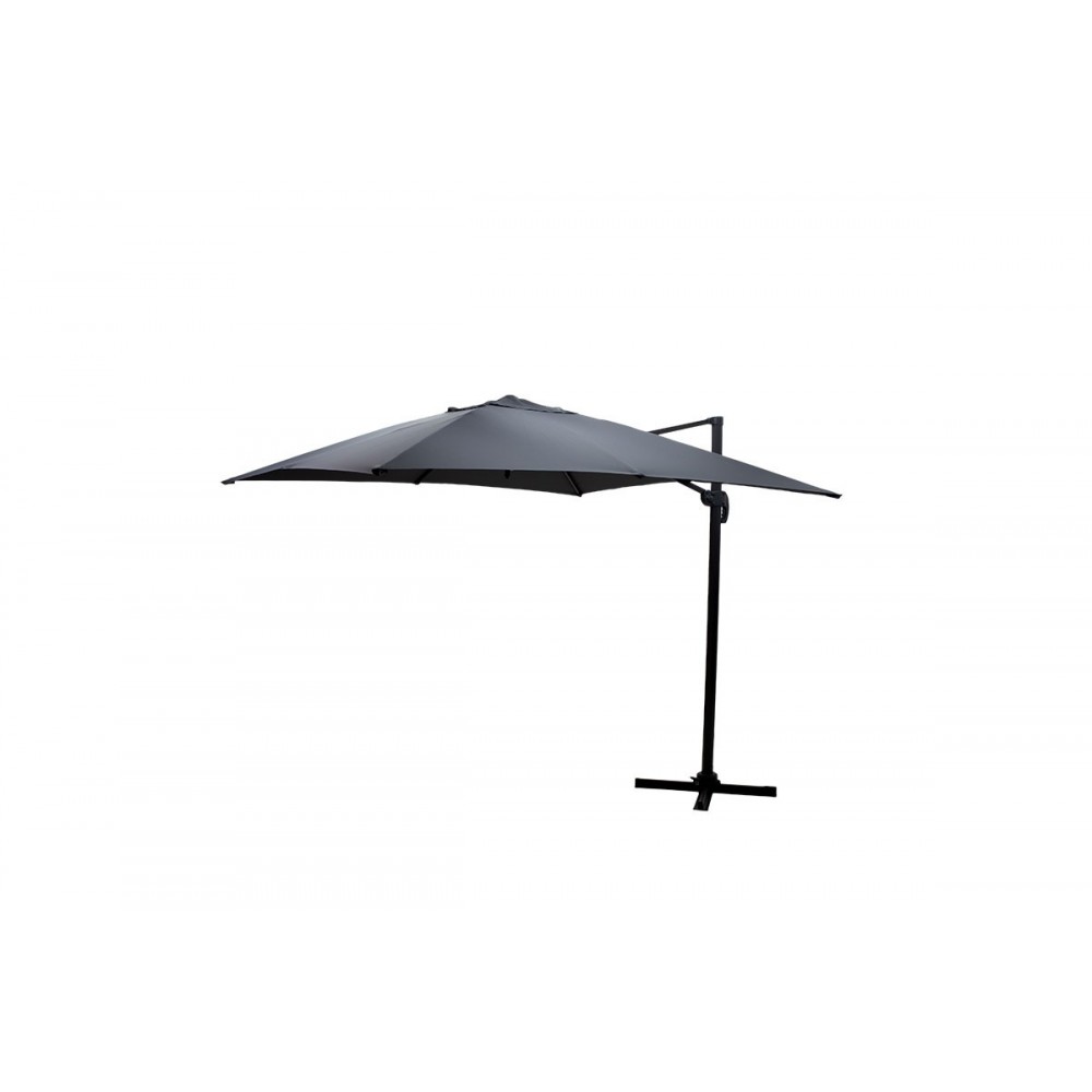 Ομπρέλα κρεμαστή "RAFFAELLA" από αλουμίνιο/πολυεστέρα σε ανθρακί χρώμα Φ300x274