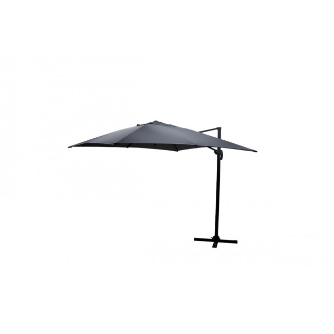 Ομπρέλα κρεμαστή "RAFFAELLA" από αλουμίνιο/πολυεστέρα σε ανθρακί χρώμα Φ300x274