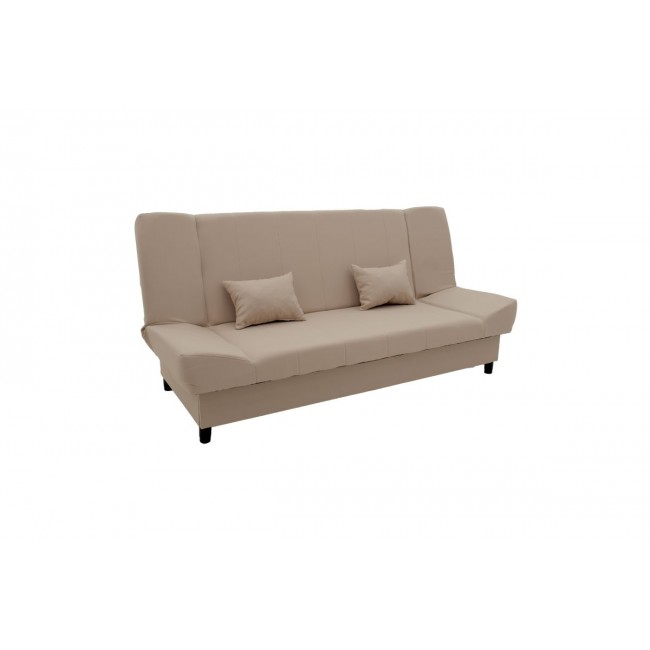 Kαναπές/κρεβάτι τριθέσιος "TIKO" με αποθηκευτικό χώρο από ύφασμα σε μπεζ χρώμα 200x85x90