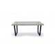 Τραπέζι "LUCIDA" από μασίφ ξύλο σε φυσικό/μαύρο χρώμα 180x90x75