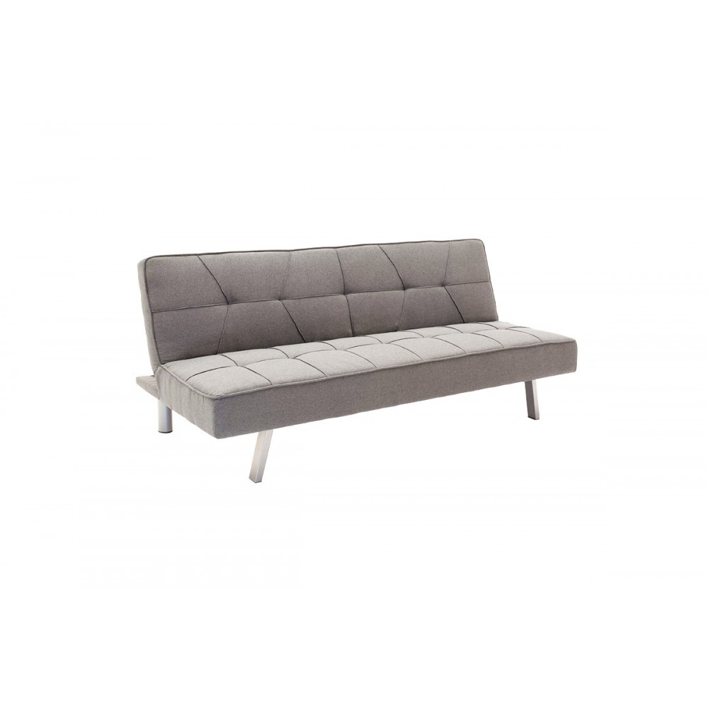 Καναπές-κρεβάτι "TRAVIS" τριθέσιος από ύφασμα σε γκρι χρώμα 175x83x74
