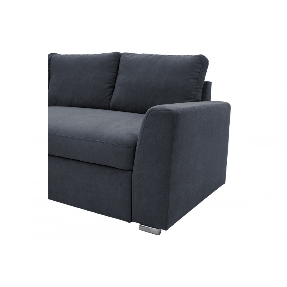 Καναπές-κρεβάτι "BELLE" δεξιά γωνία από ύφασμα σε ανθρακί χρώμα 236x164x88