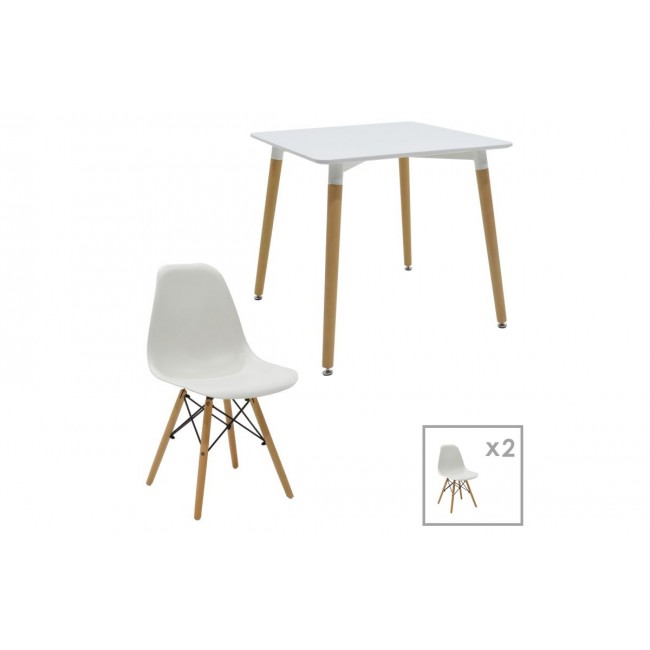 Σετ φοιτητικό πακέτο 3 τμχ "SALT & PEPPER" σε λευκό/sonoma χρώμα 80x80x76