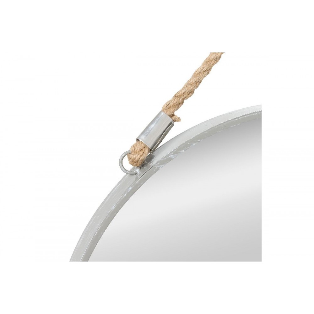 Καθρέφτης "PWD-0074" από μέταλλο/γυαλί σε γκρι antique χρώμα 38x3x38