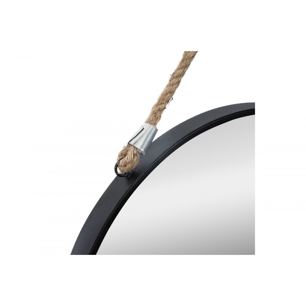 Καθρέφτης "PWD-0074" από μέταλλο/γυαλί σε μαύρο χρώμα 38x3x38