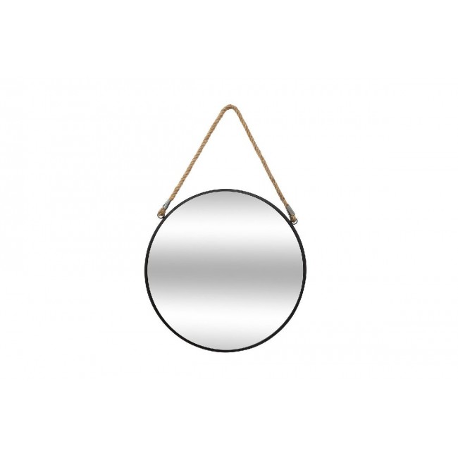 Καθρέφτης "PWD-0074" από μέταλλο/γυαλί σε μαύρο χρώμα 38x3x38