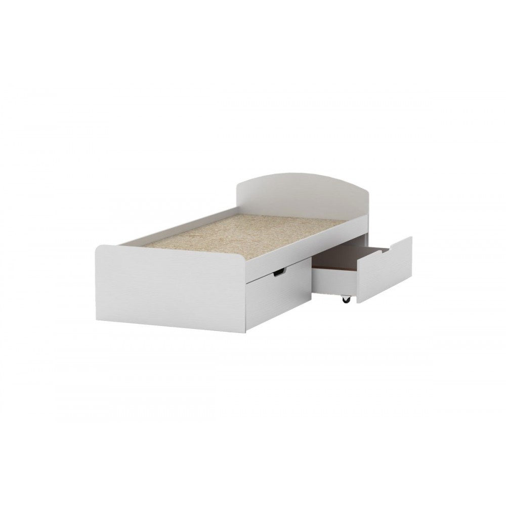 Κρεβάτι μονό"REGAN" σε λευκό χρώμα 94.4x204x65