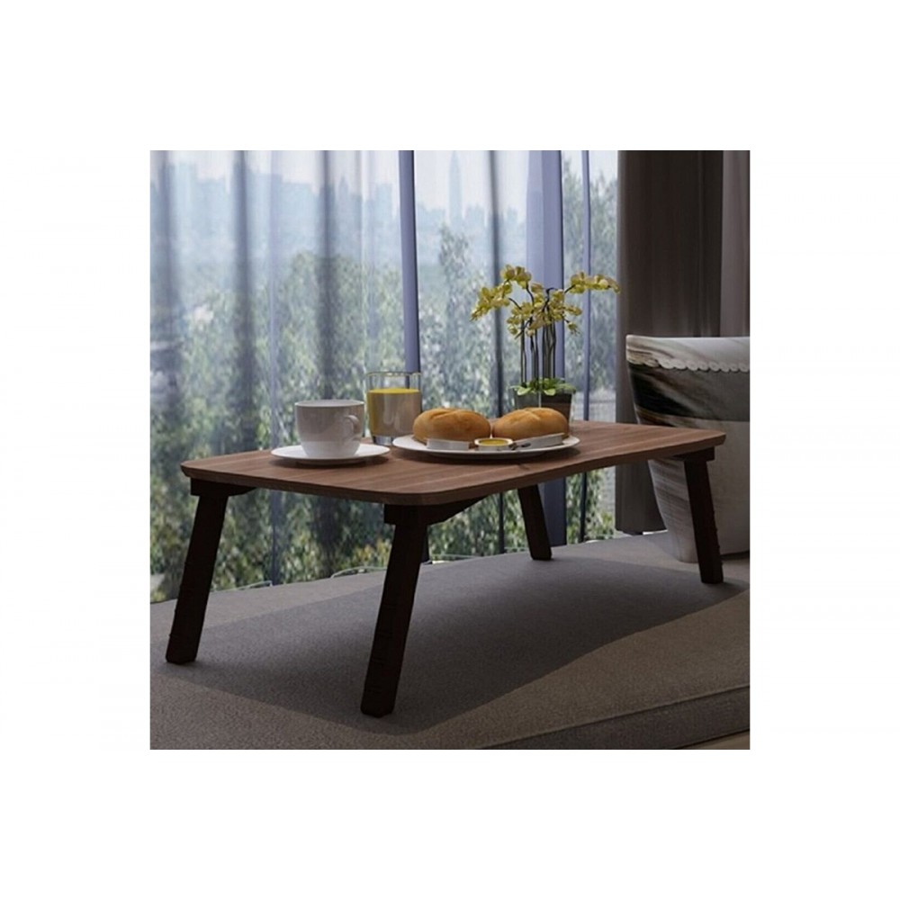 Τραπεζάκι laptop "ROSARIO" σε καρυδί/μαύρο χρώμα 60x35x23.5