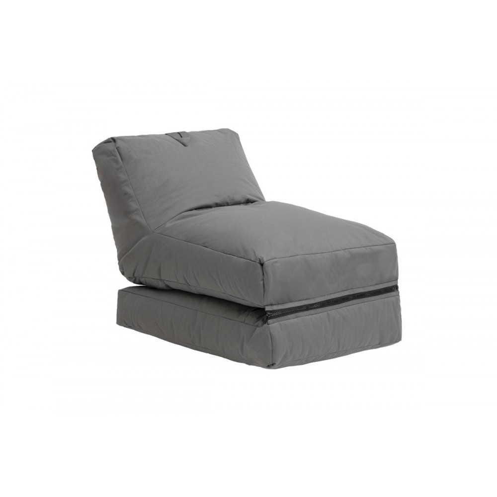 Πουφ-κρεβάτι "PWF-0558" από ύφασμα σε γκρι χρώμα 57x84x75