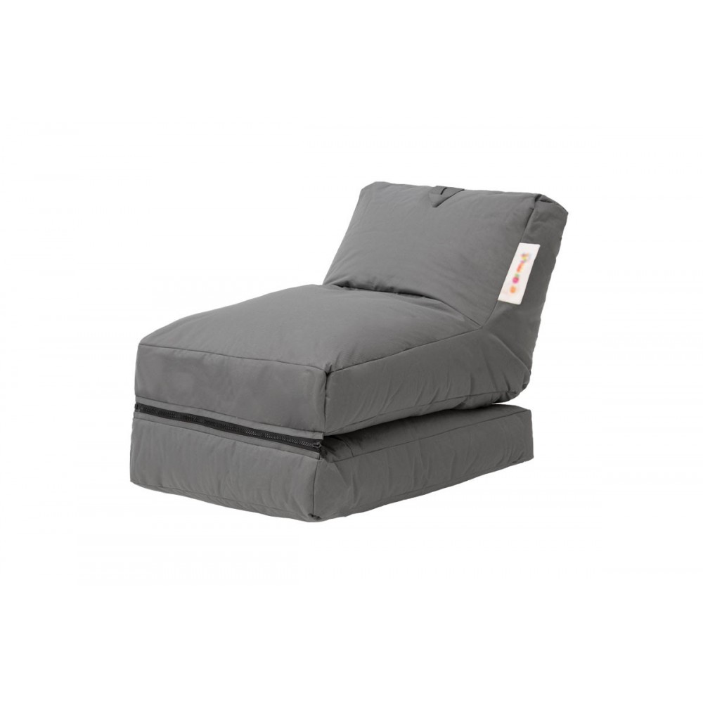 Πουφ-κρεβάτι "PWF-0558" από ύφασμα σε γκρι χρώμα 57x84x75