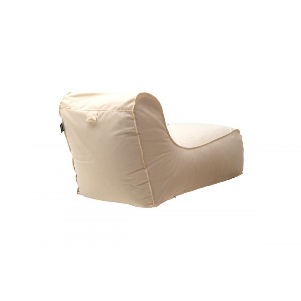 Πουφ "LARA" από αδιάβροχο ύφασμα σε μπεζ χρώμα 60x135x65