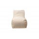 Πουφ "LARA" από αδιάβροχο ύφασμα σε μπεζ χρώμα 60x135x65