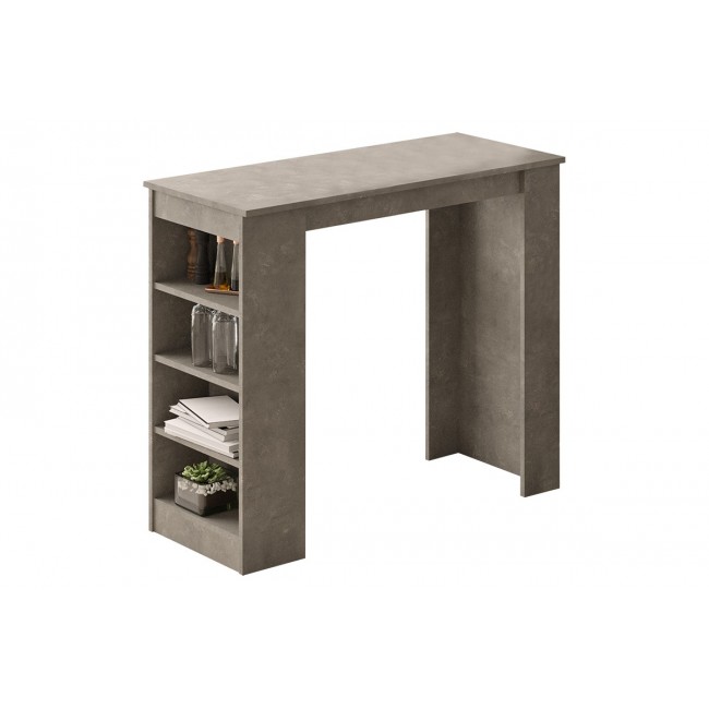 Τραπέζι μπαρ "RIFF" σε ανθρακί antique χρώμα 120x51.5x101.5