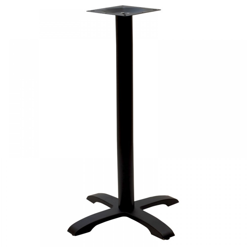 Βάση τραπεζιού μπαρ "PWH-0022" τετράνυχη από μέταλλο σε μαύρο χρώμα 62x62x94