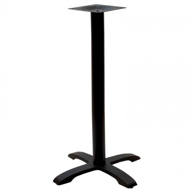 Βάση τραπεζιού μπαρ "PWH-0022" τετράνυχη από μέταλλο σε μαύρο χρώμα 62x62x94