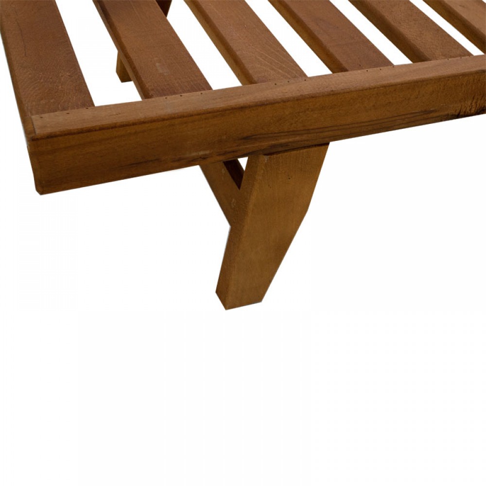 Ξαπλώστρα "SUNSET" από μασίφ ξύλο σε χρώμα καρυδί 60x188x21,5