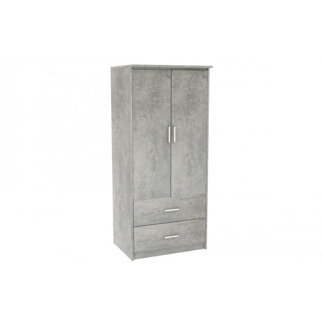 Ντουλάπα δίφυλλη "OLYMPUS" σε ανθρακί antique χρώμα 81x57x183