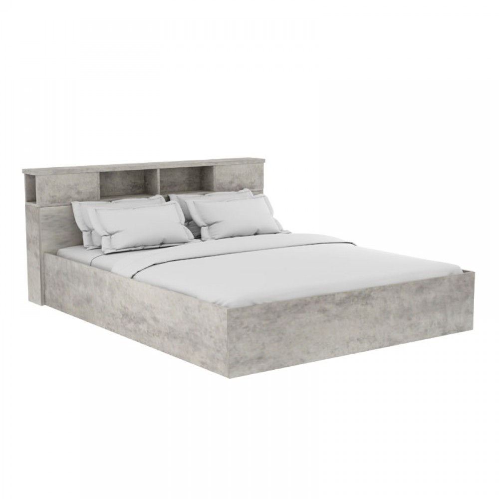 Κρεβάτι διπλό "OLYMPUS" σε χρώμα ανθρακί αντικέ 160x200