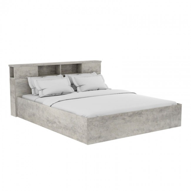 Κρεβάτι διπλό "OLYMPUS" σε χρώμα ανθρακί αντικέ 160x200