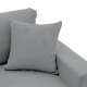 Καναπές-κρεβάτι "LILIAN" με αναστρέψιμη γωνία από ύφασμα σε γκρι χρώμα 225x148x81