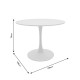 Τραπέζι "BALOU" από MDF σε χρώμα λευκό Φ100x75