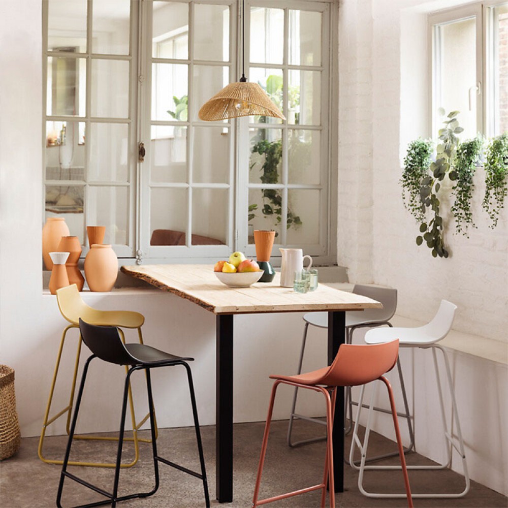 Φωτιστικό οροφής μονόφωτο "PWL-1213" από μέταλλο/χαρτί σε χρώμα μπεζ 45x40x17 Ε27