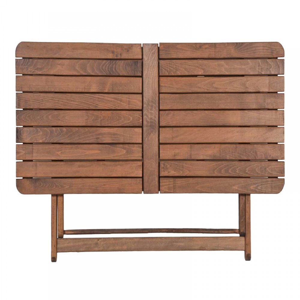 Τραπέζι "RETTO" από μασίφ ξύλο οξιάς σε χρώμα καρυδί 140x80x71