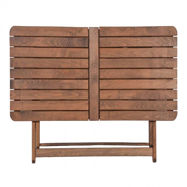 Τραπέζι "RETTO" από μασίφ ξύλο οξιάς σε χρώμα καρυδί 140x80x71