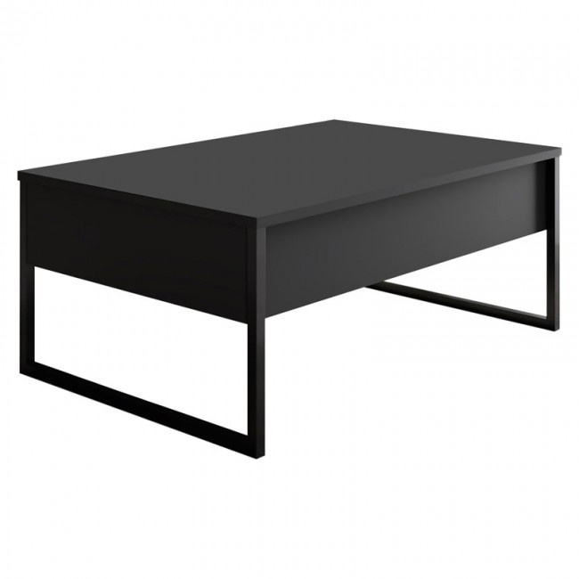 Τραπέζι σαλονιού "PWF-0626" σε χρώμα ανθρακί-μαύρο 90x60x40
