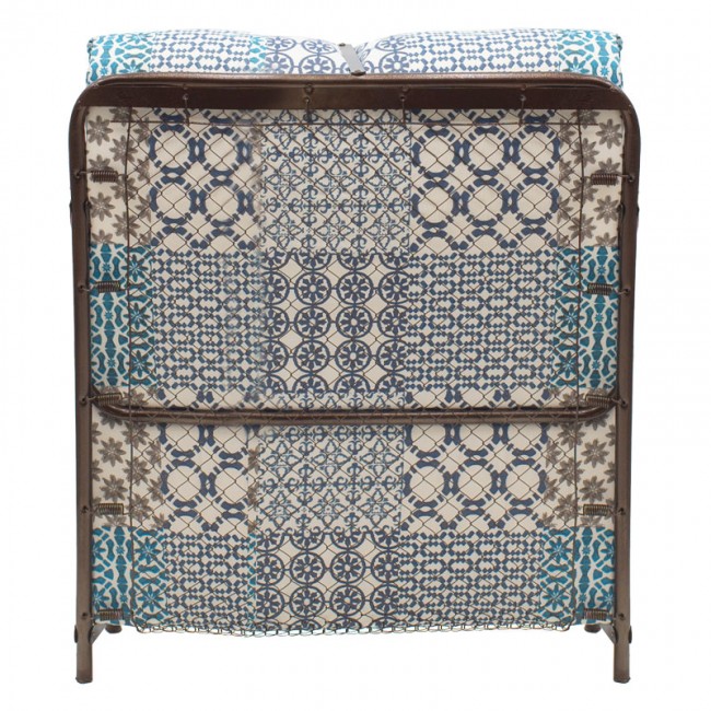 Ράντζο-κρεβάτι μονό "PWF-0650" με μεταλλικό σομιέ σε χρώμα μαύρο 180x80