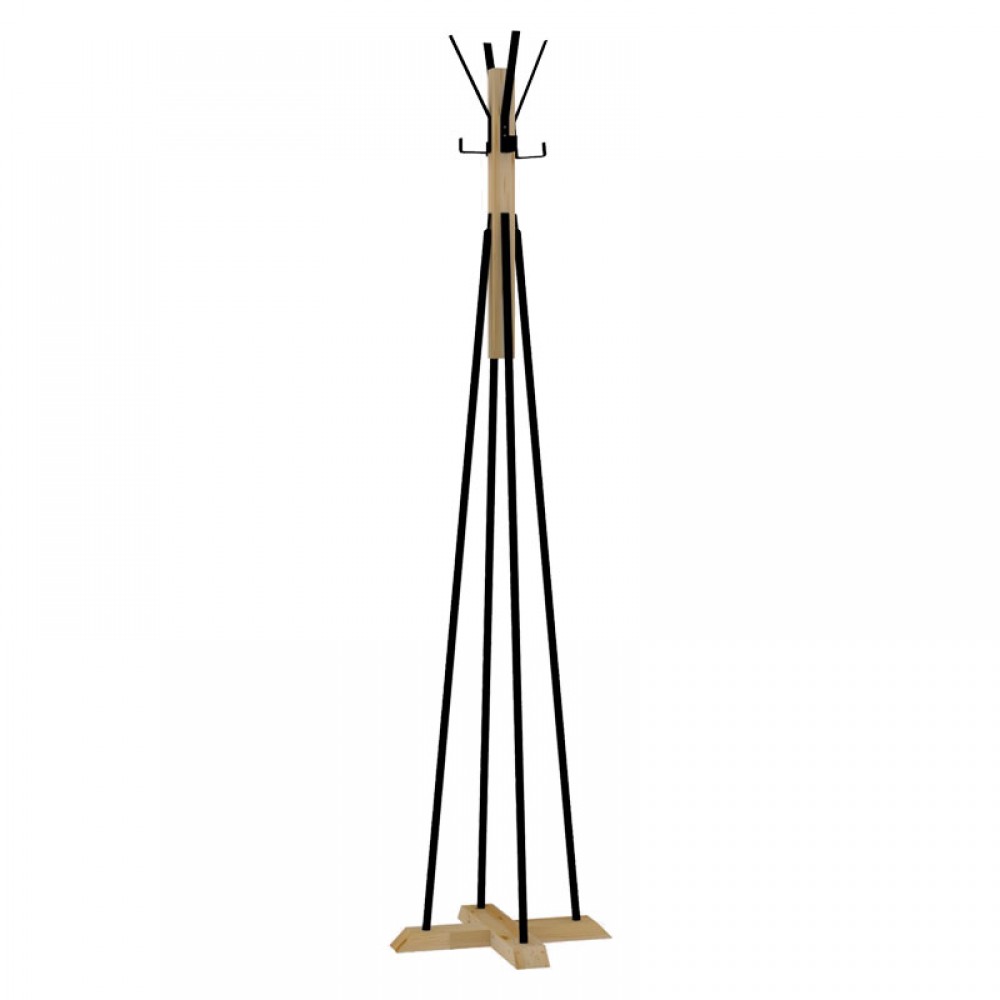 Καλόγερος "MYRA" σε φυσικό-μαύρο χρώμα Φ40x160