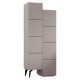 Ντουλάπι-στήλη "ROMANE" σε χρώμα μόκα 62.2x37.4x155.4
